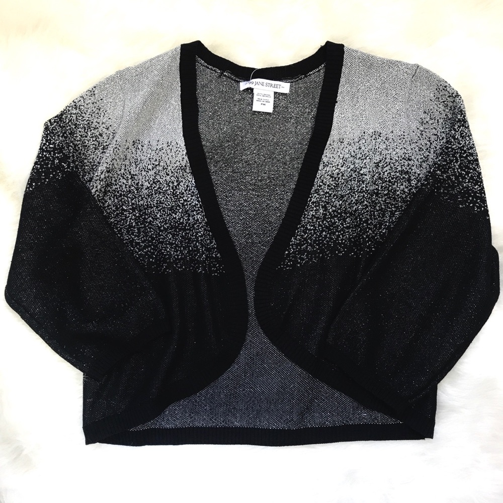 99 Jane Street metallic ombré bolero sweater